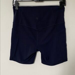Athleta High-Waisted Navy Shorts